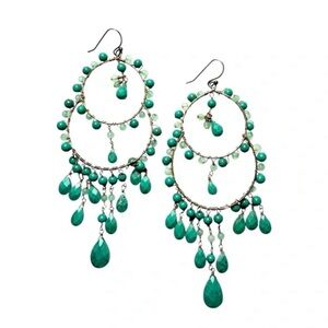 Stella & Dot Azure Couture Turquoise Chandelier Earrings
